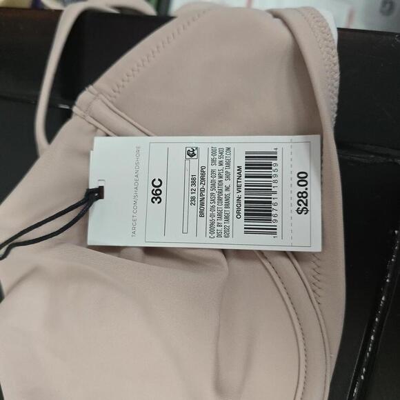 Shoulder Tie Shirred Underwire Bikini Top | Shade & Shore | 36C - Picture 7 of 9